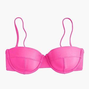 J.Crew Underwire Bikini Top - 34D - Bright Pink